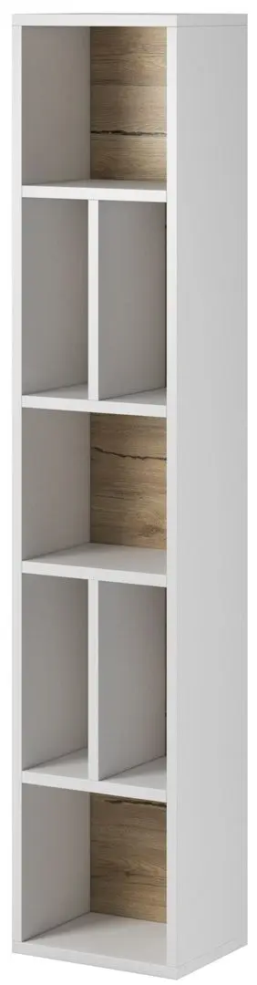 Etajera Helvetia Toledo №88 (White Gloss/Sanremo Oak Light)