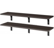 Комбинация навесных полок Ikea Bergshult/Ramshult 120x30 (Коричнево-Чёрный)