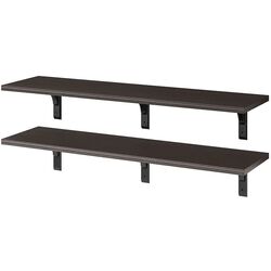 Combinatie de rafturi suspendate Ikea Bergshult/Ramshult 120x30 (Negru-Maro)