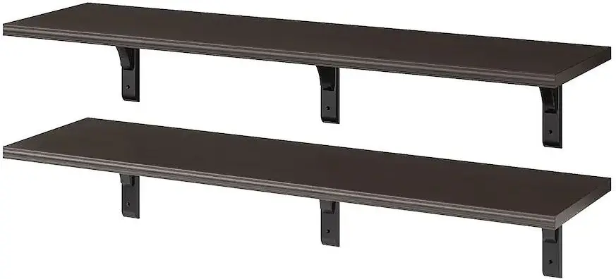 Combinatie de rafturi suspendate Ikea Bergshult/Ramshult 120x30 (Negru-Maro)