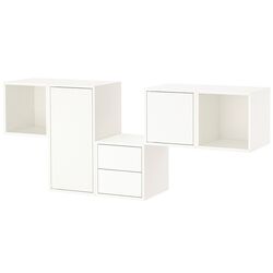 Combinatie de rafturi suspendate Ikea Eket usi/sertare 175x35x70 (Alb)