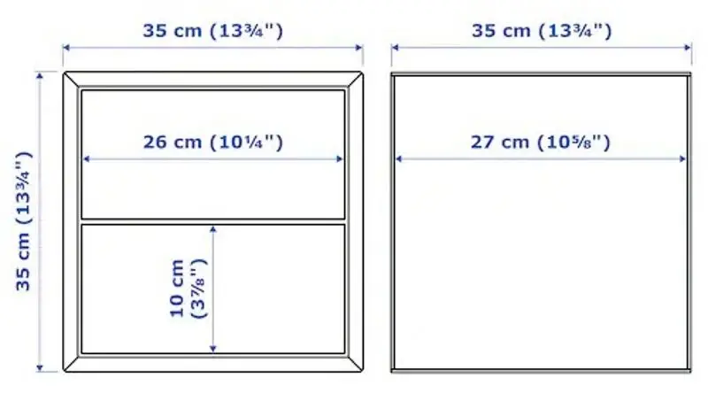 Combinatie de rafturi suspendate Ikea Eket usi/sertare 175x35x70 (Alb)