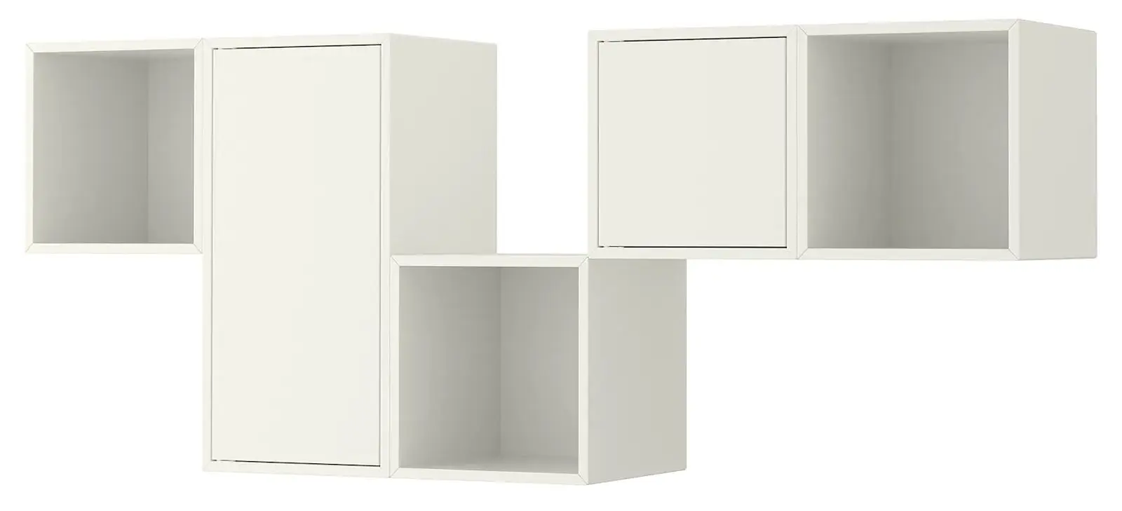 Combinatie de rafturi suspendate Ikea Eket cu usi 175x35x70 (Alb)
