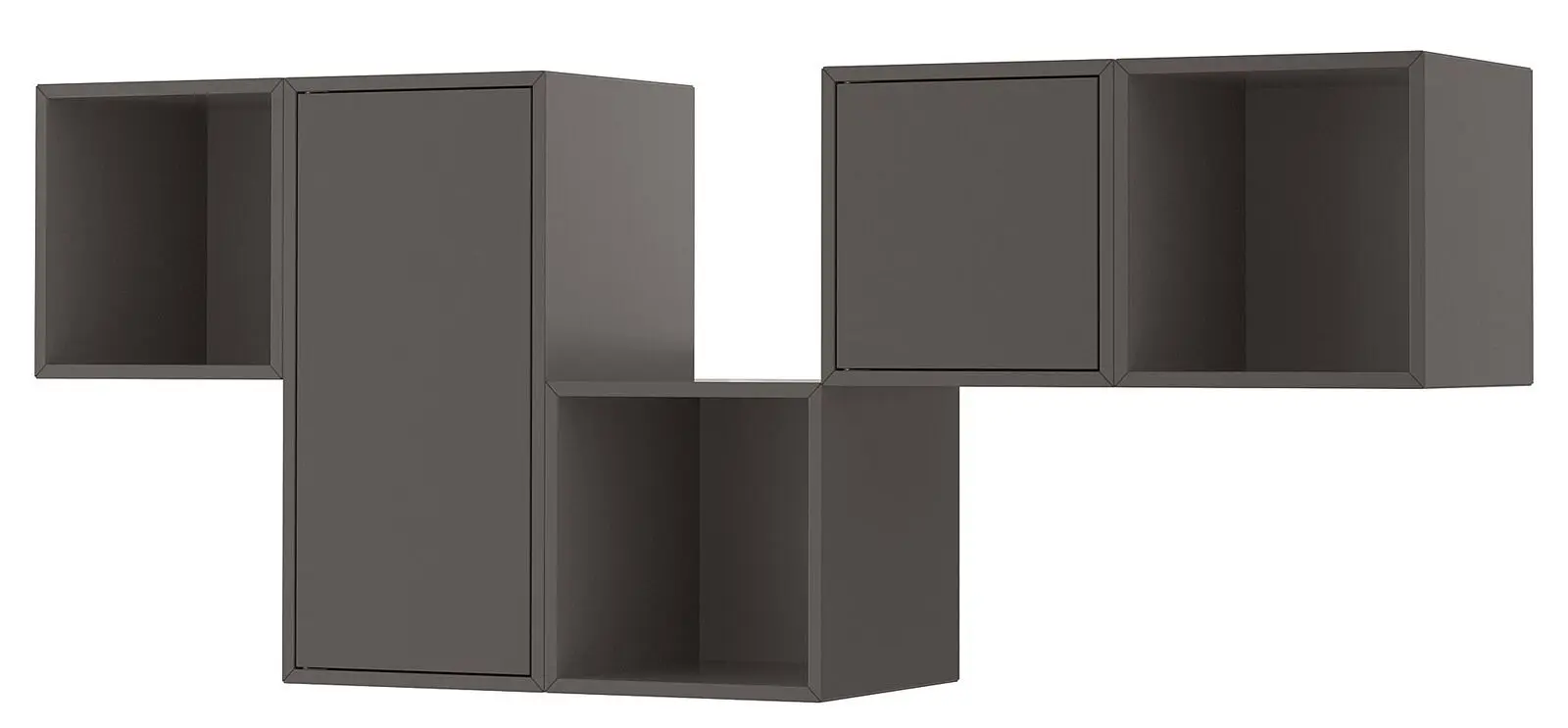 Combinatie de rafturi suspendate Ikea Eket cu usi 175x35x70 (Gri Inchis)