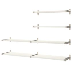Combinatie de rafturi Ikea Bergshult/Granhult 160x30 (Alb/Nichelat)