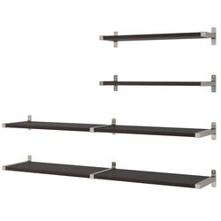 Combinatie de rafturi Ikea Bergshult/Granhult 160x30 (Negru-maro/Nichelat)