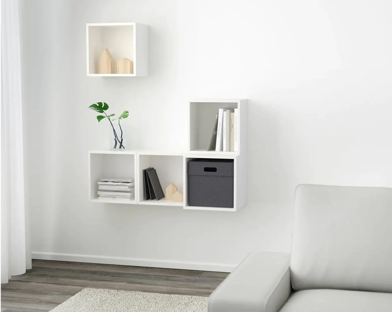 Комбинация полок Ikea Eket 105x35x120 (Белый)