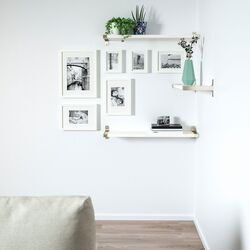 Combinatie de rafturi suspendate Ikea Bergshult/Granhult 80x20 (Alb/Nichelat) Thumb