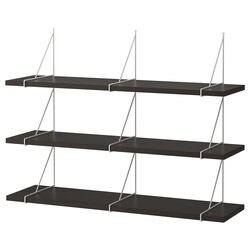 Combinatie de rafturi suspendate Ikea Bergshult/Pershult 120x30 (Maro/Alb)
