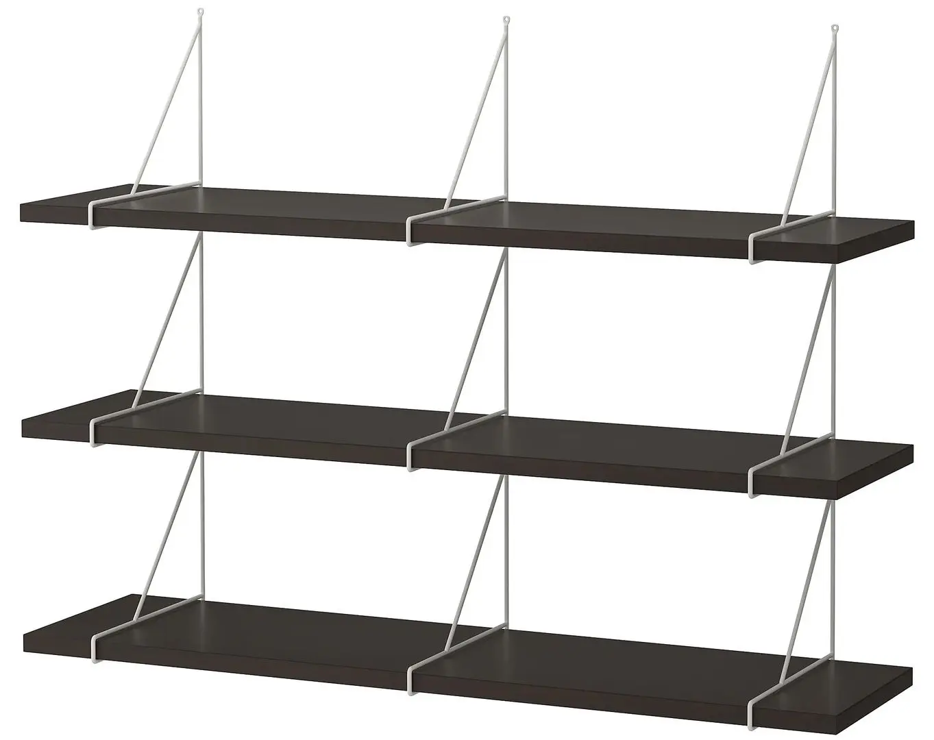 Combinatie de rafturi suspendate Ikea Bergshult/Pershult 120x30 (Maro/Alb)