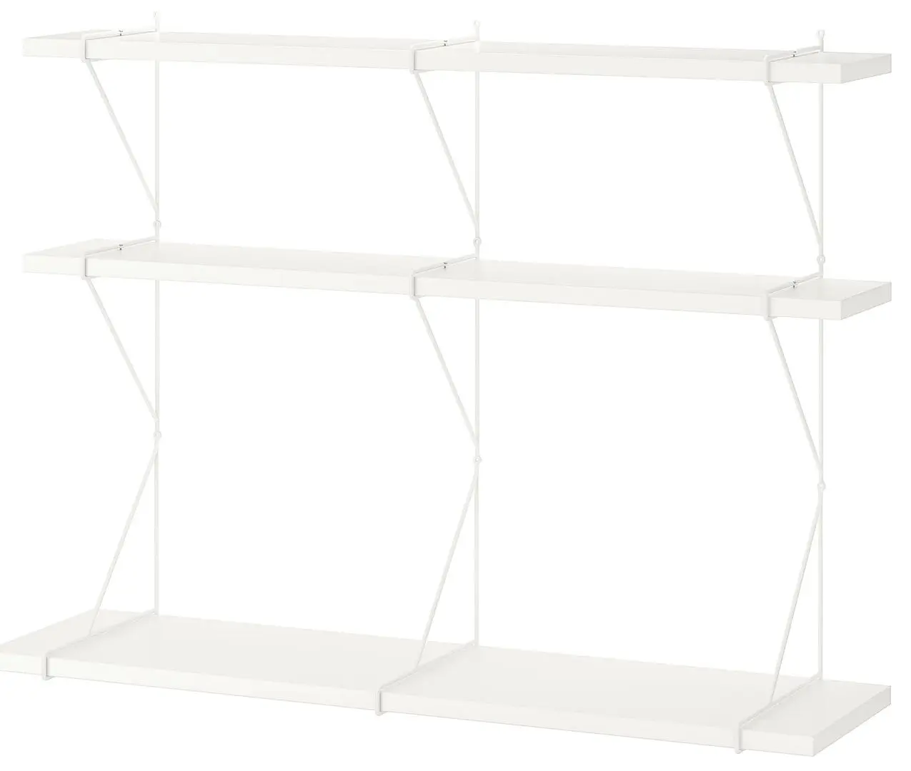 Combinatie de rafturi suspendate Ikea Bergshult/Pershult 120x30x91 (Alb)