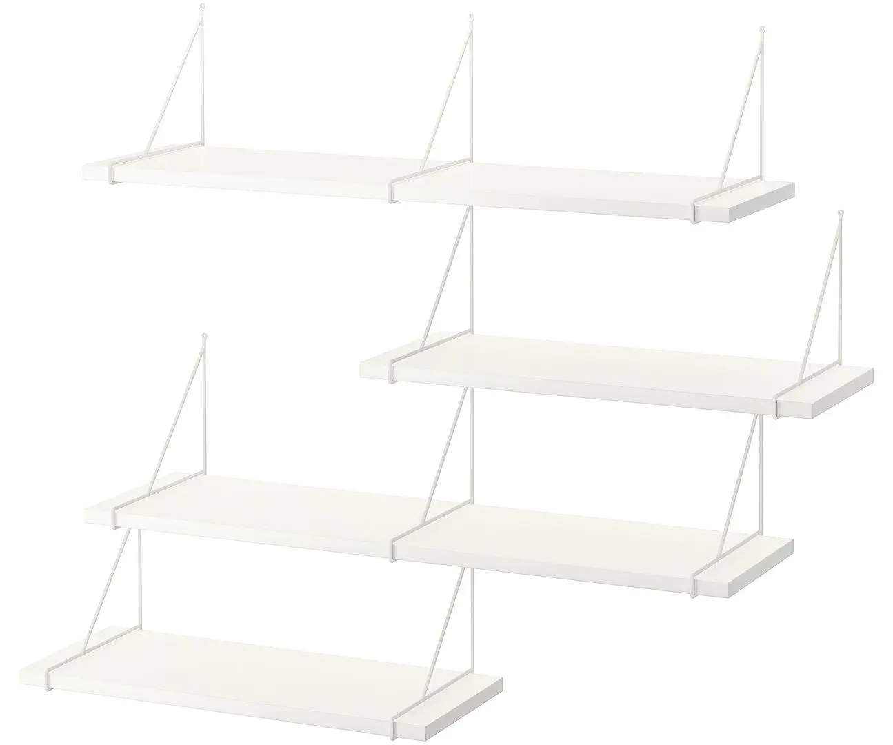 Combinatie de rafturi suspendate Ikea Bergshult/Pershult (Alb)