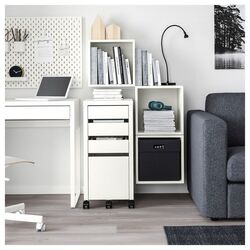 Combinatie de rafturi suspendate Ikea Eket 105x35x120 (Alb) Thumb
