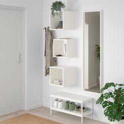 Combinatie de rafturi suspendate Ikea Eket 105x35x120 (Alb) Thumb