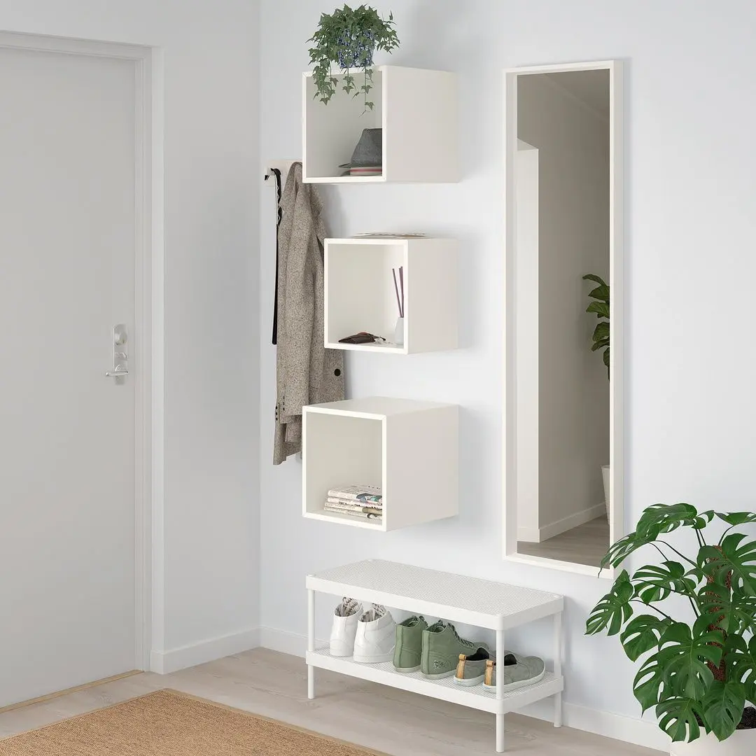 Combinatie de rafturi suspendate Ikea Eket 105x35x120 (Alb)