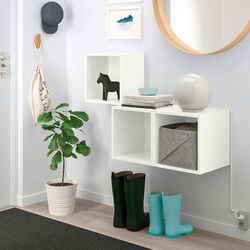 Combinatie de rafturi suspendate Ikea Eket 105x35x120 (Alb) Thumb