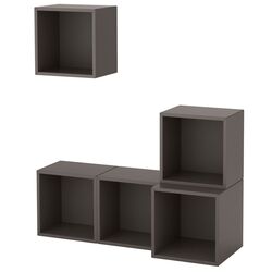 Combinatie rafturi suspendate Ikea Eket 105x35x120 (Gri-inchis)