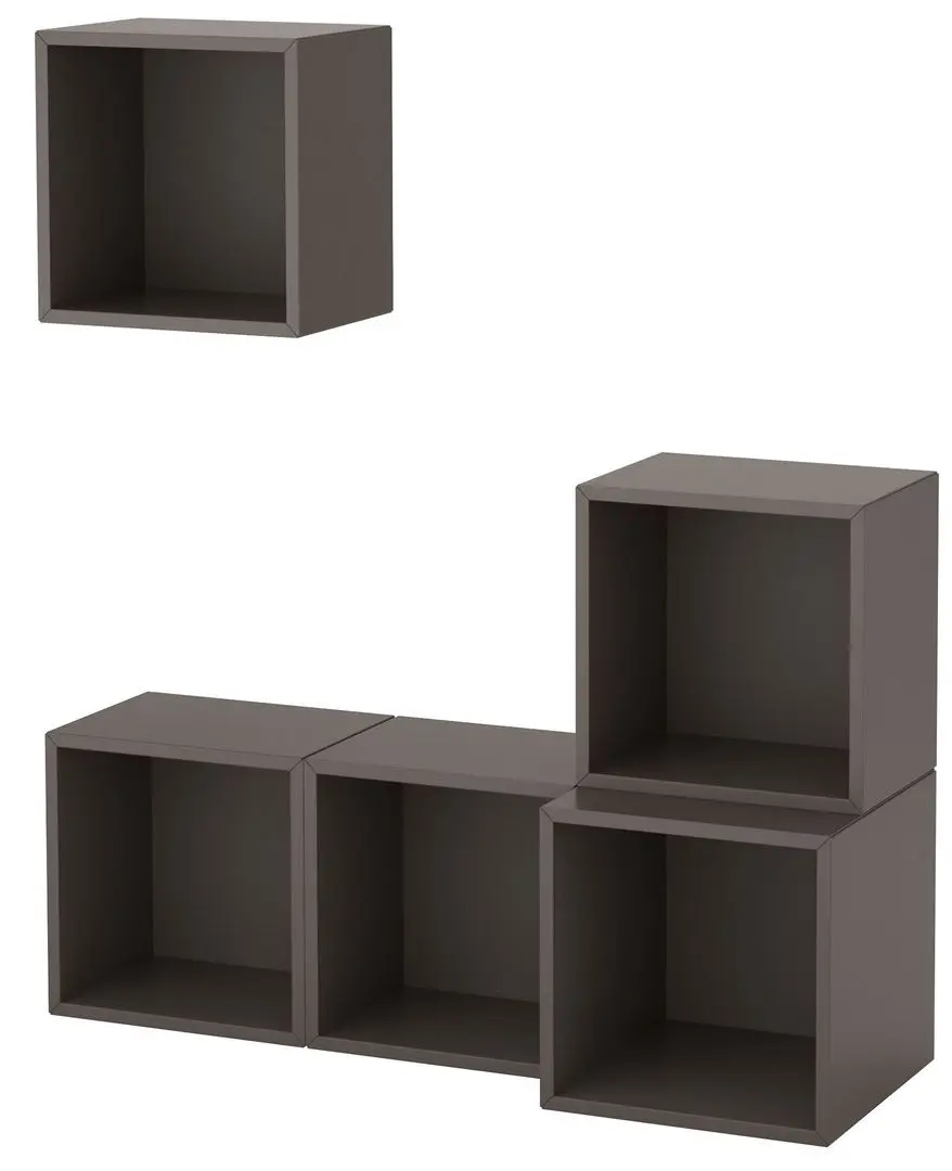 Combinatie rafturi suspendate Ikea Eket 105x35x120 (Gri-inchis)