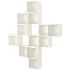 Combinatie de rafturi suspendate Ikea Eket 105x35x210 (Alb)