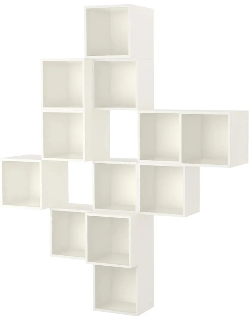 Combinatie de rafturi suspendate Ikea Eket 105x35x210 (Alb)