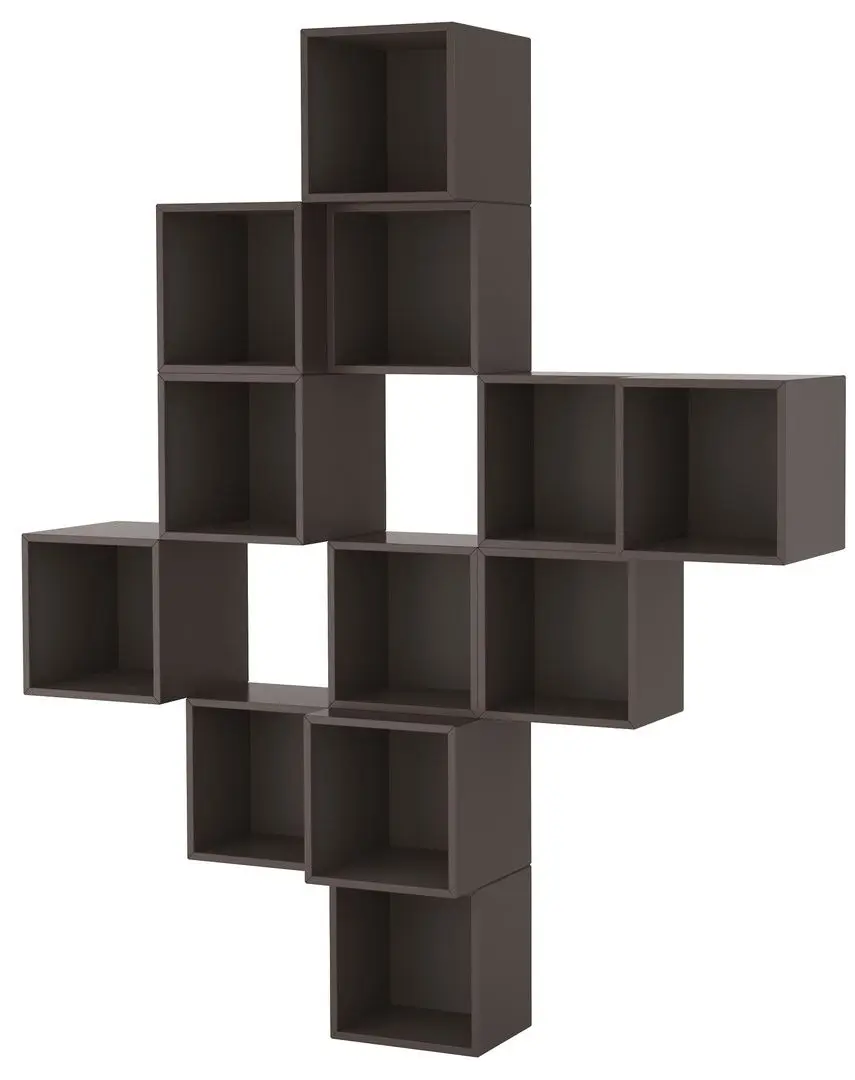 Combinatie rafturi suspendate Ikea Eket 175x35x21 (Gri-inchis)