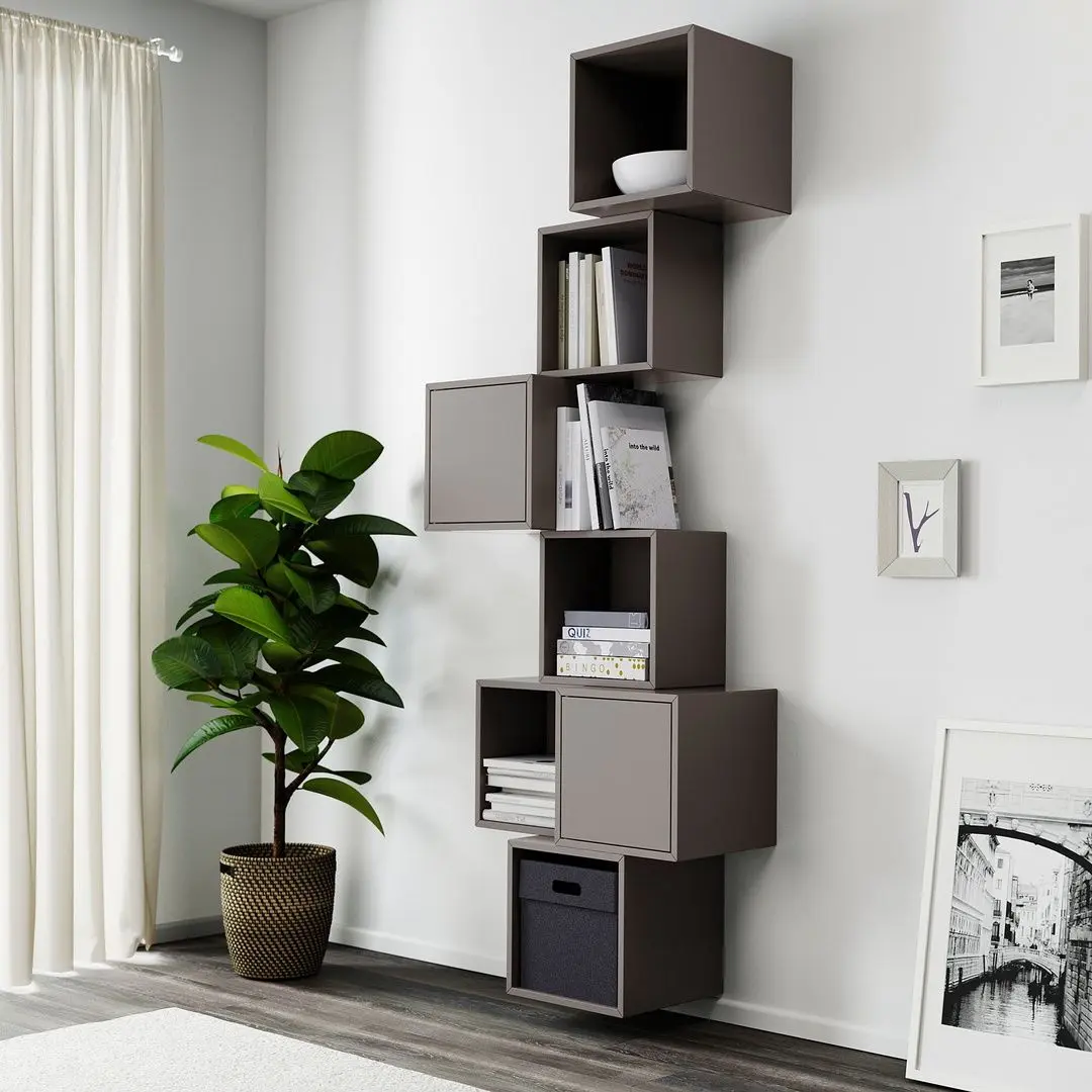 Combinatie rafturi suspendate Ikea Eket 80x35x210 (Gri-inchis)