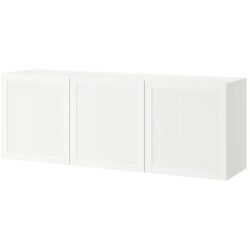 Dulap suspendat Ikea Besta 180x42x64 (Alb/Hanviken Alb)