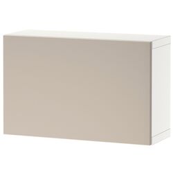Dulap suspendat Ikea Besta 60x22x38 (Alb/Lappviken Gri Deschis/Bej)