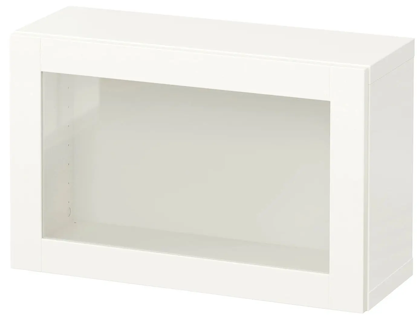 Шкафчик навесной Ikea Besta 60x22x38 (Белый/Синдвик Белый Прозрачное Стекло)