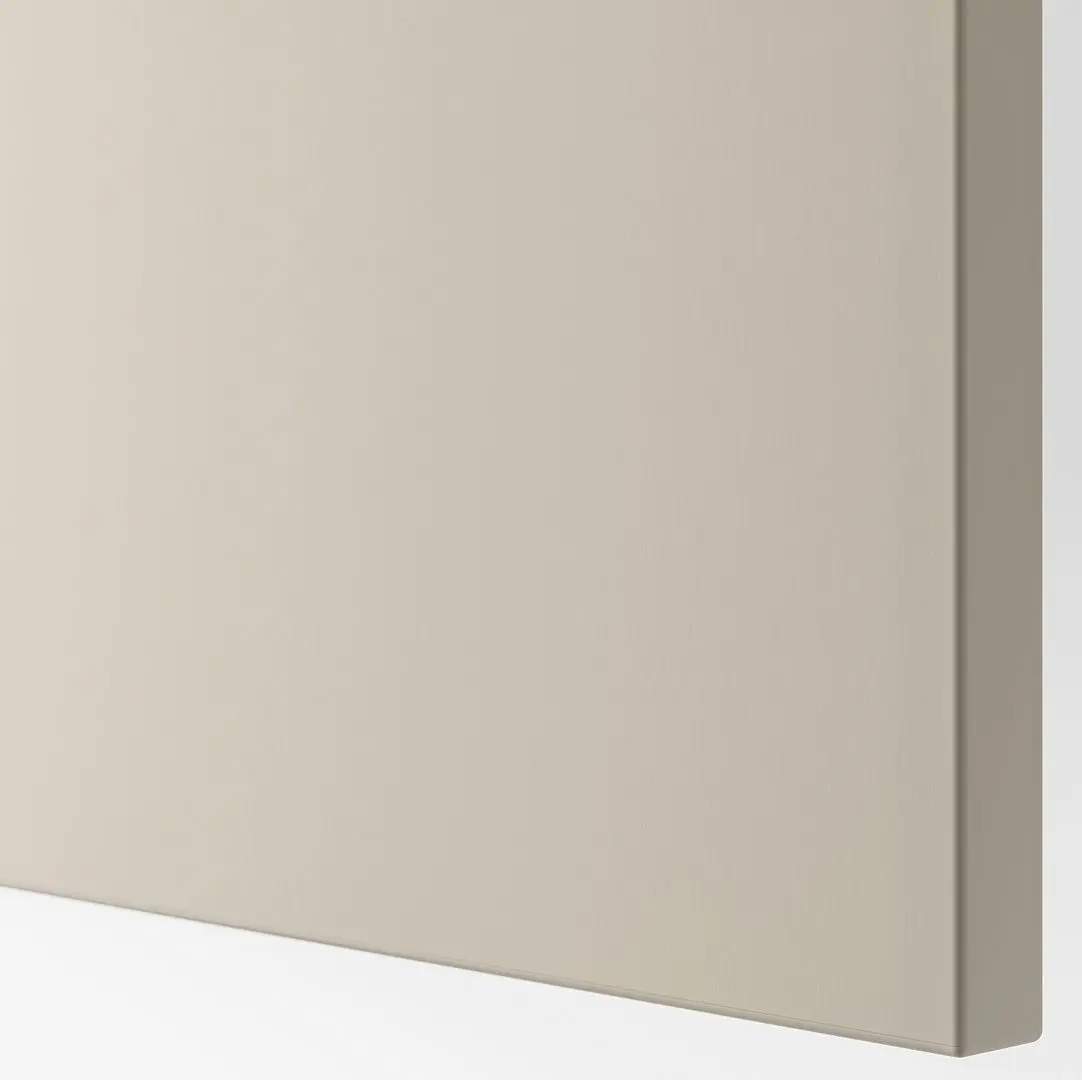 Шкафчик навесной Ikea Besta 60x42x38 (Белый/Лаппвикен Светло-Серо-Бежевый)