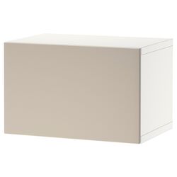 Dulap suspendat Ikea Besta 60x42x38 (Alb/Lappviken Gri Deschis-Bej)