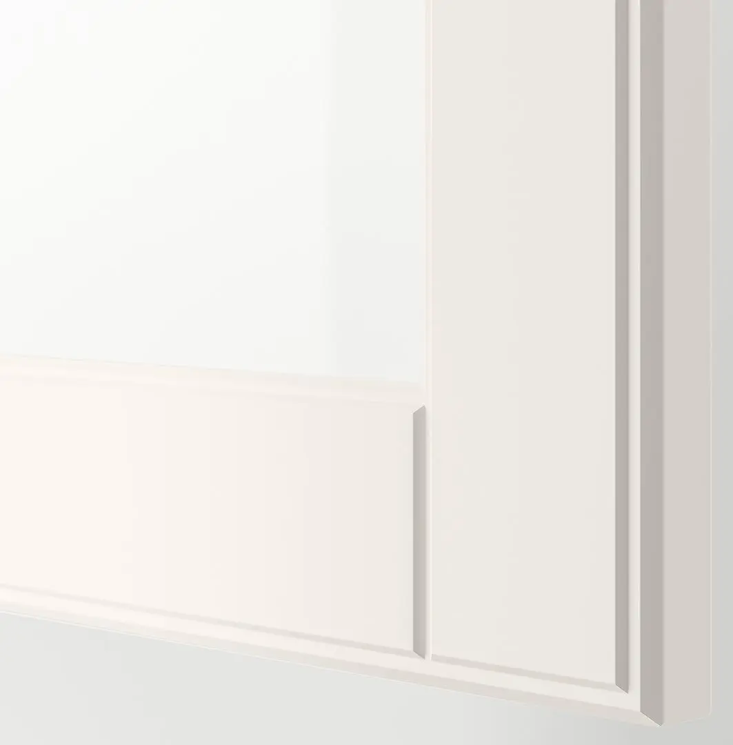 Dulap suspendat Ikea Besta 60x42x38 (Alb/Ostvik Sticlă Albă/Transparentă)