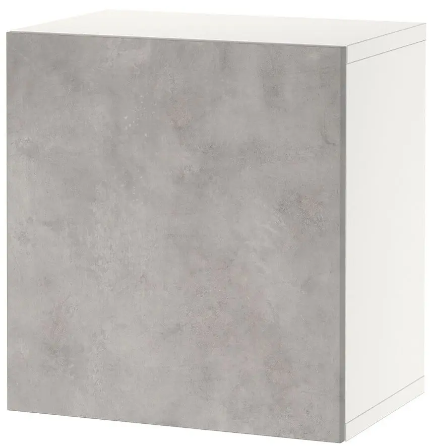 Dulap suspendat Ikea Besta 60x42x64 (Alb Kallviken/Gri Aspect Beton)