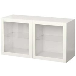 Dulap suspendat Ikea Besta/Sindvik 120x42x64 (Alb/Sticla)