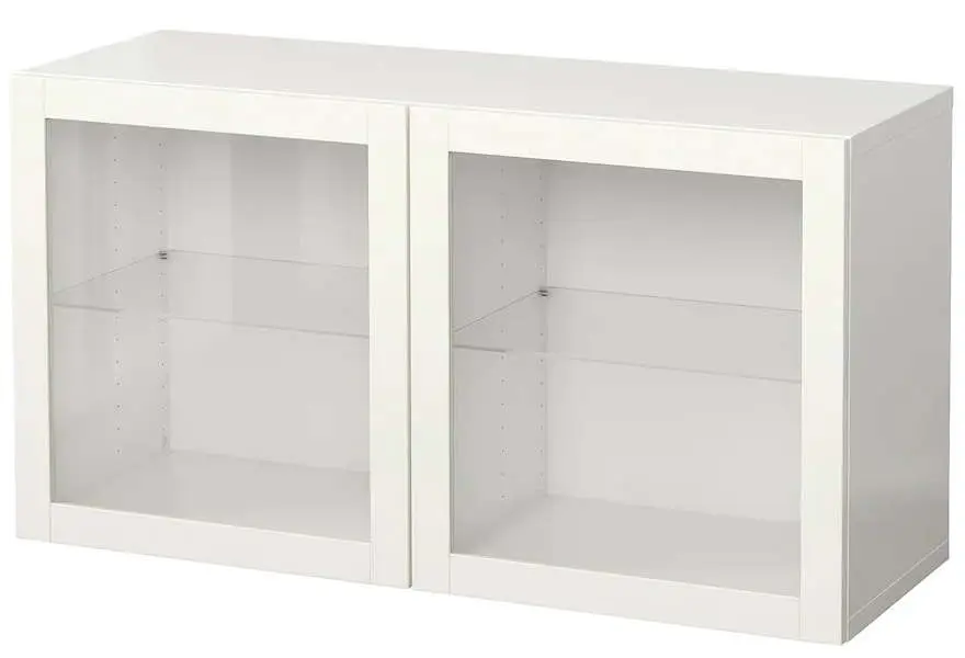 Dulap suspendat Ikea Besta/Sindvik 120x42x64 (Alb/Sticla)