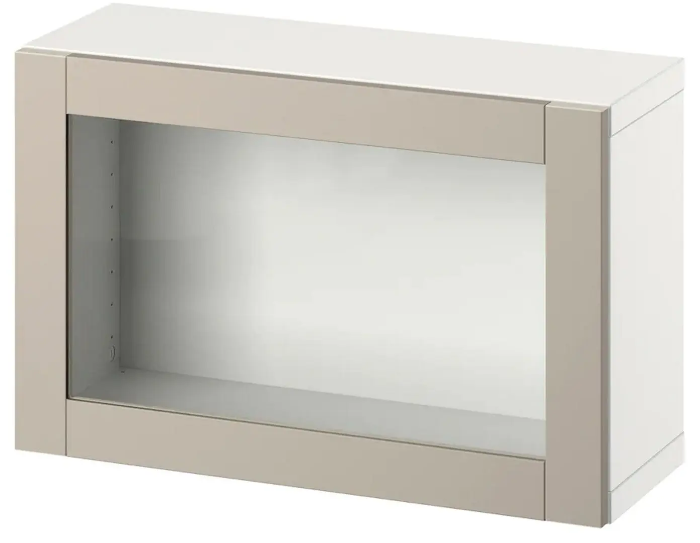 Dulap suspendat Ikea Besta/Sindvik 60x22x38 (Alb/Gri deschis-bej)