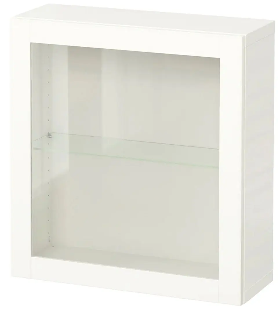 Dulap suspendat Ikea Besta sticla 60x22x64 (Alb/Sindvik Alb)