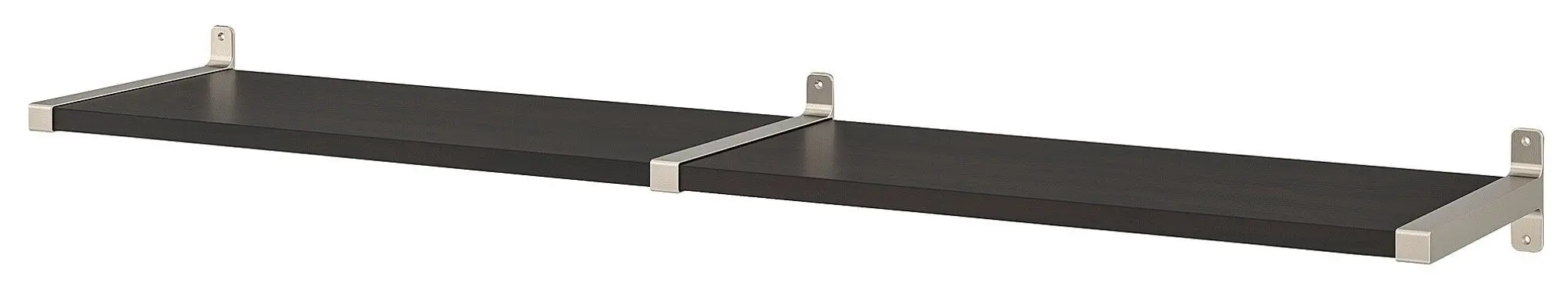 Polita Ikea Bergshult/Granhult 160x30 (Negru-maro/Nichelat)