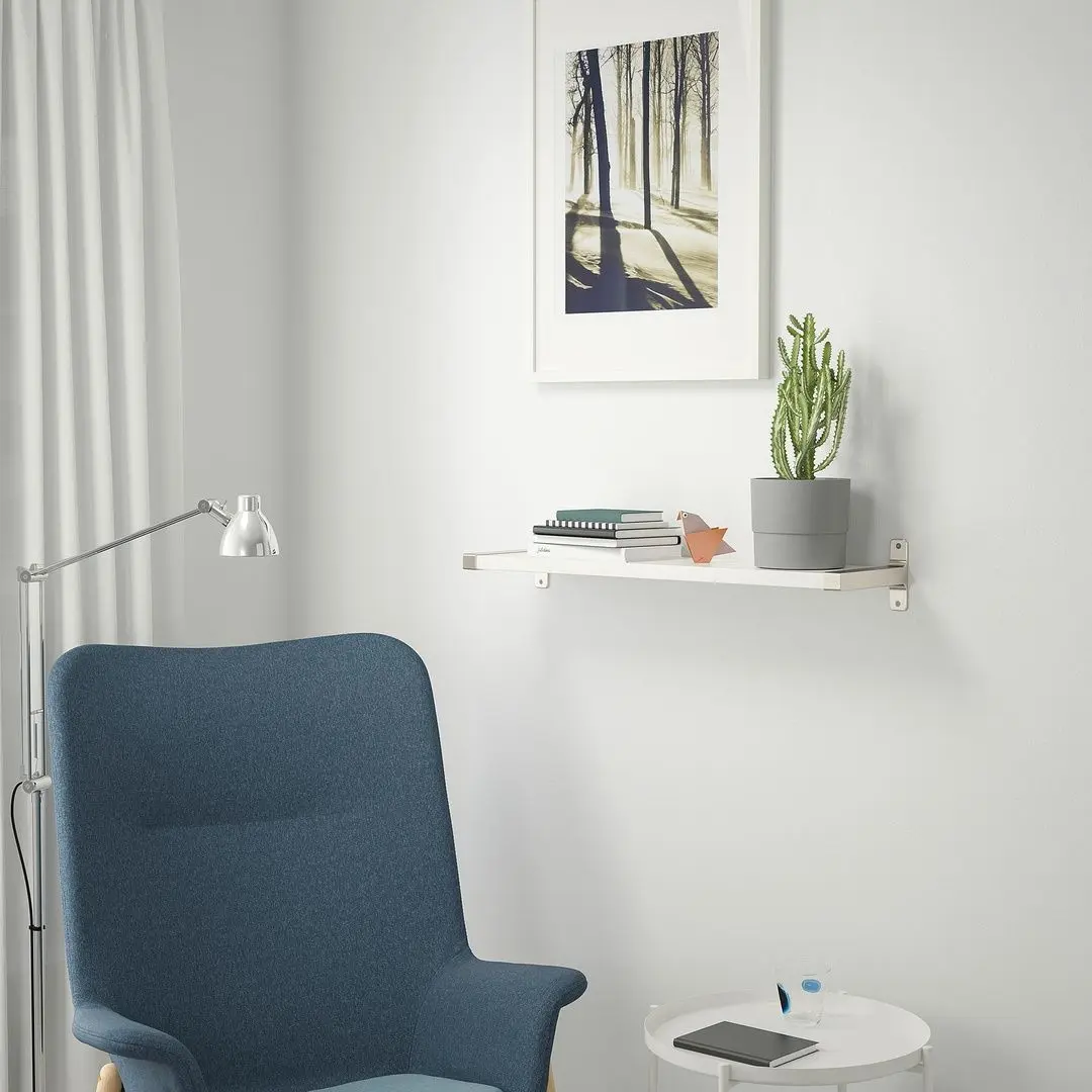 Polita Ikea Bergshult/Granhult 80x20 (Alb/Nichelat)