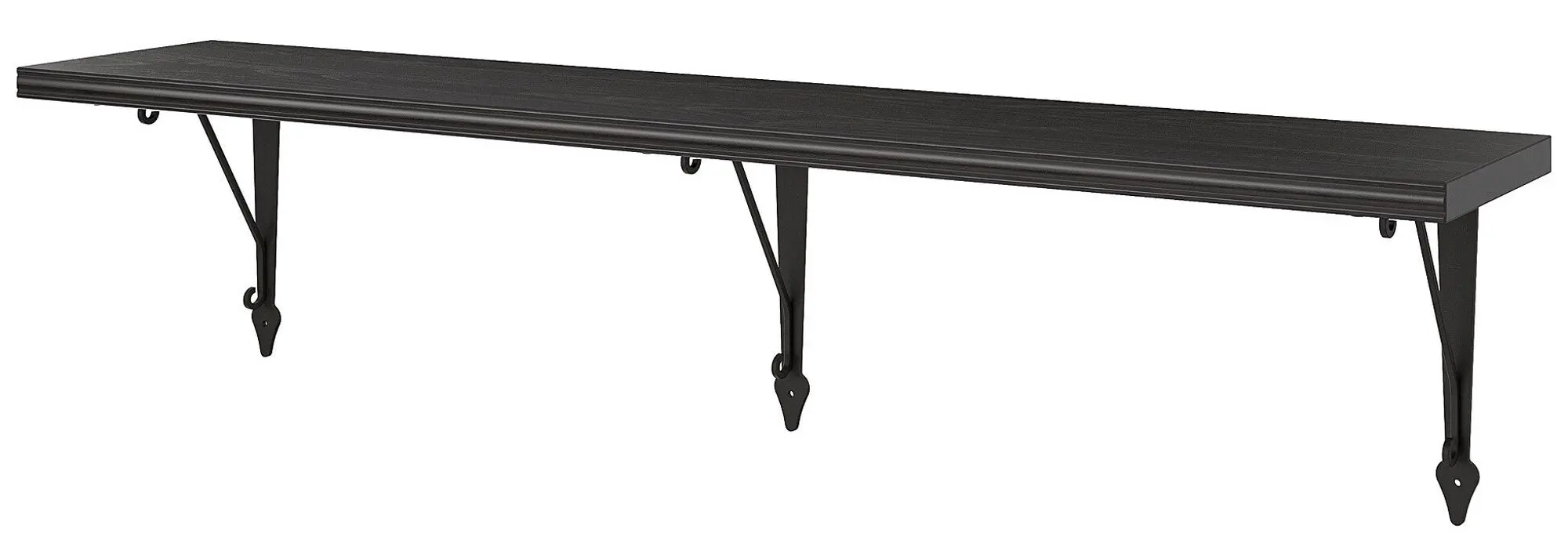 Polita Ikea Bergshult/Krokshult 120x20 (Negru-maro/Antracit)