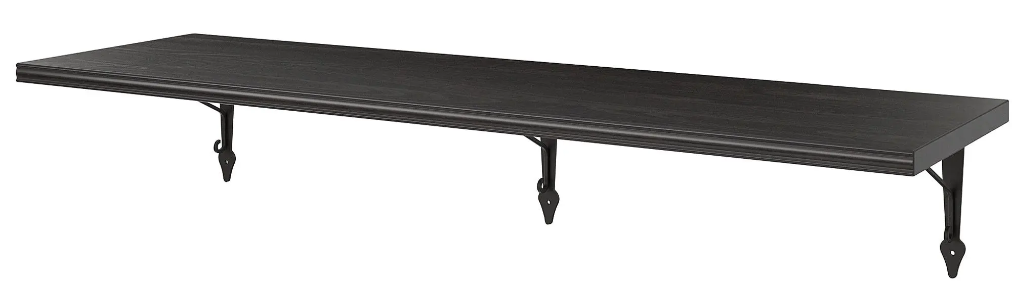 Полка Ikea Bergshult/Krokshult 120x30 (Черно-коричневый/Антрацит)