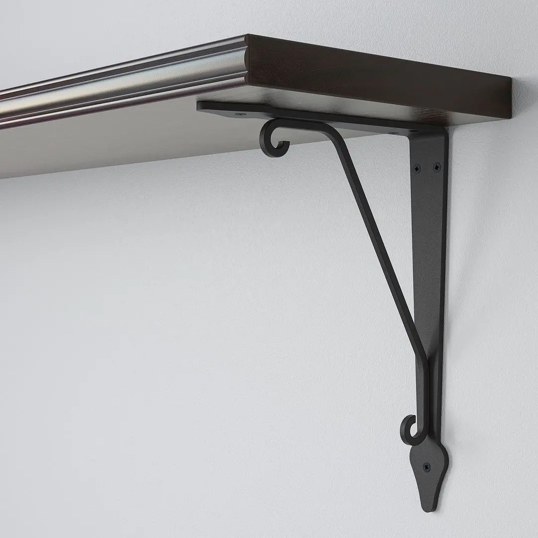 Polita Ikea Bergshult/Krokshult 80x20 (Negru-maro/Antracit)