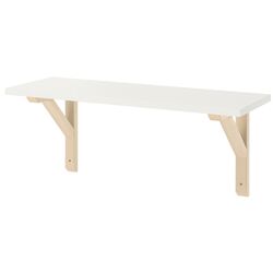 Полка Ikea Bergshult/Sandshult 59x20 (Белый/Осина)