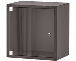 Raft Ikea Eket cu usa de sticla 35x25x35 (Gri-inchis)