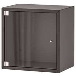 Raft Ikea Eket cu usa de sticla 35x25x35 (Gri-inchis)