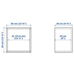 Raft Ikea Eket cu usa de sticla 35x25x35 (Gri-inchis) Thumb