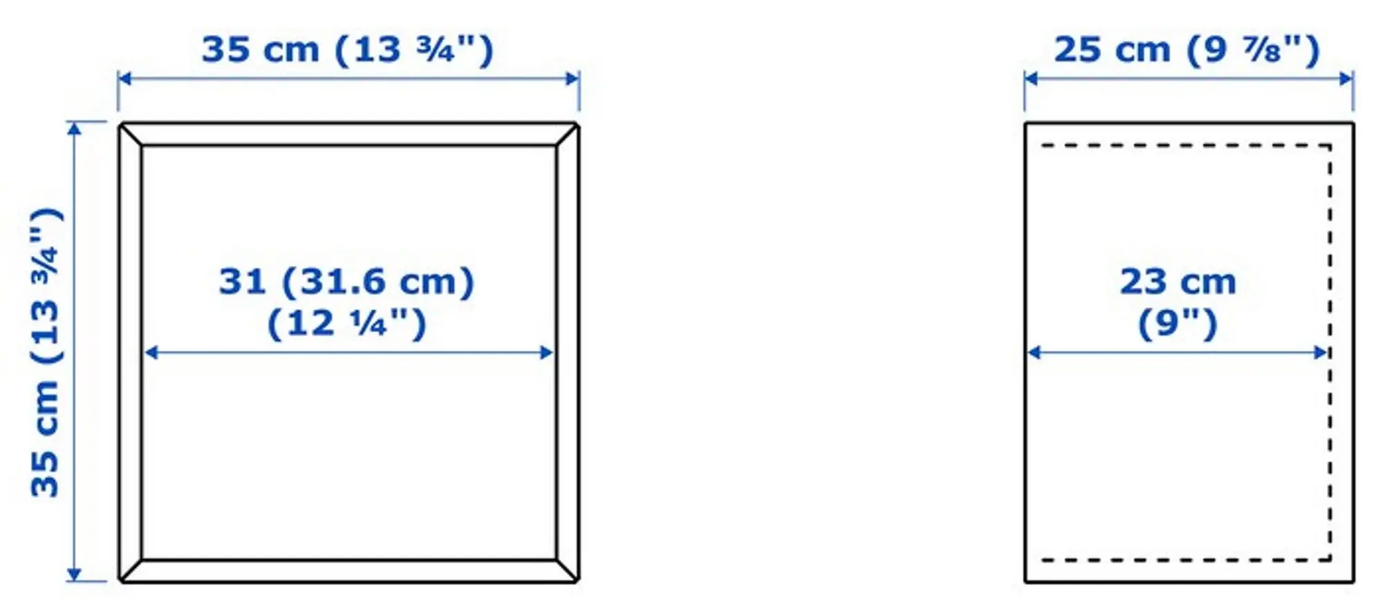 Raft Ikea Eket cu usa de sticla 35x25x35 (Gri-inchis)