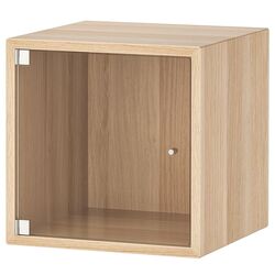 Raft Ikea Eket cu usa de sticla 35x35x35 (Aspect Stejar Antichizat)