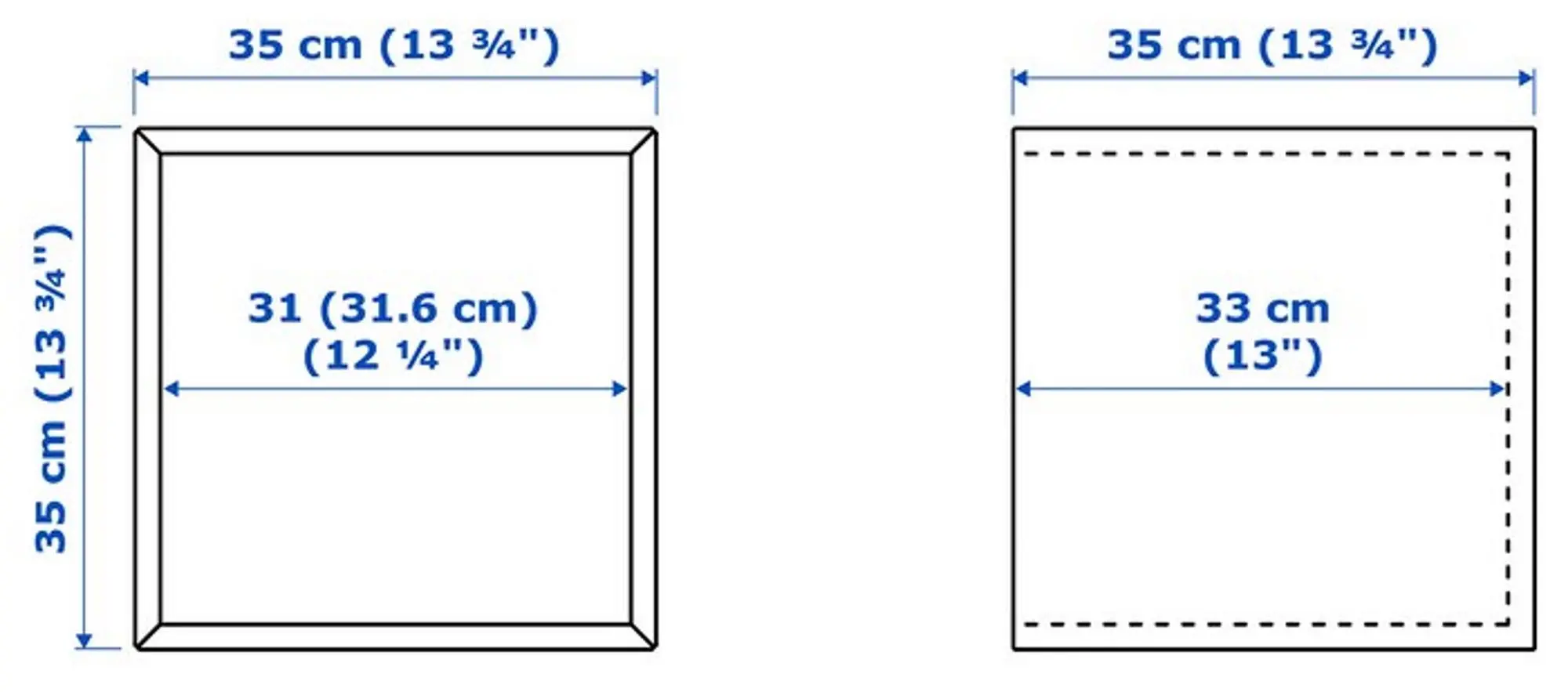 Raft Ikea Eket cu usa de sticla 35x35x35 (Aspect Stejar Antichizat)