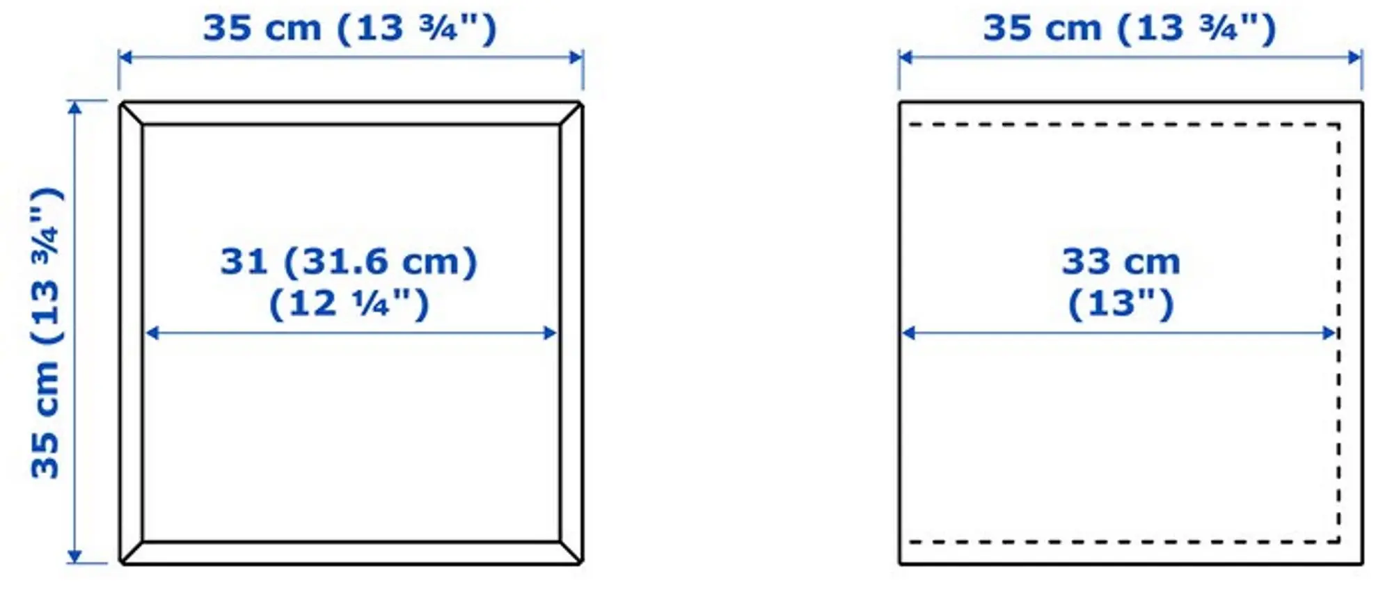 Raft Ikea Eket cu usa de sticla 35x35x35 (Alb)